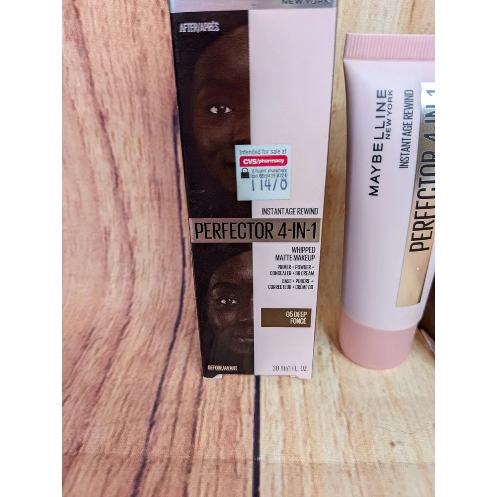 2X Maybelline Instant Age Rewind Perfector 4-in-1 Whipped Matte Makeup 05 Deep